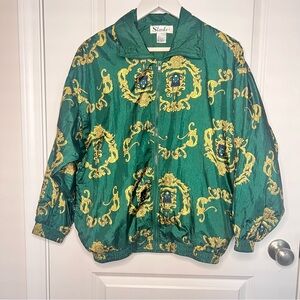 Slade Women’s Green and Gold Bomber Jacket